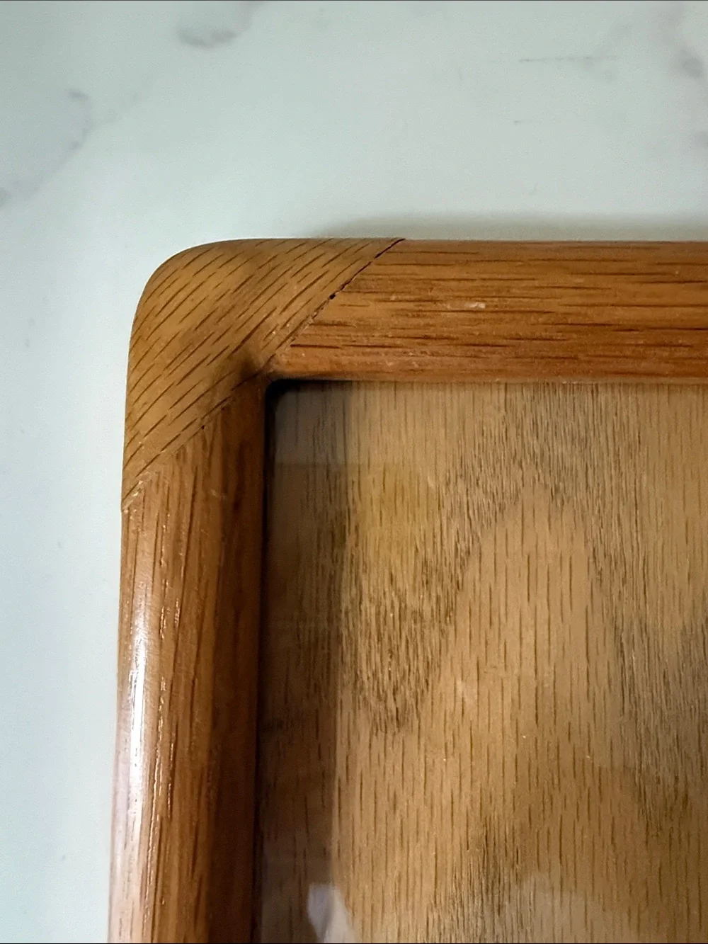 Vintage Wooden Picture Frame with Glass